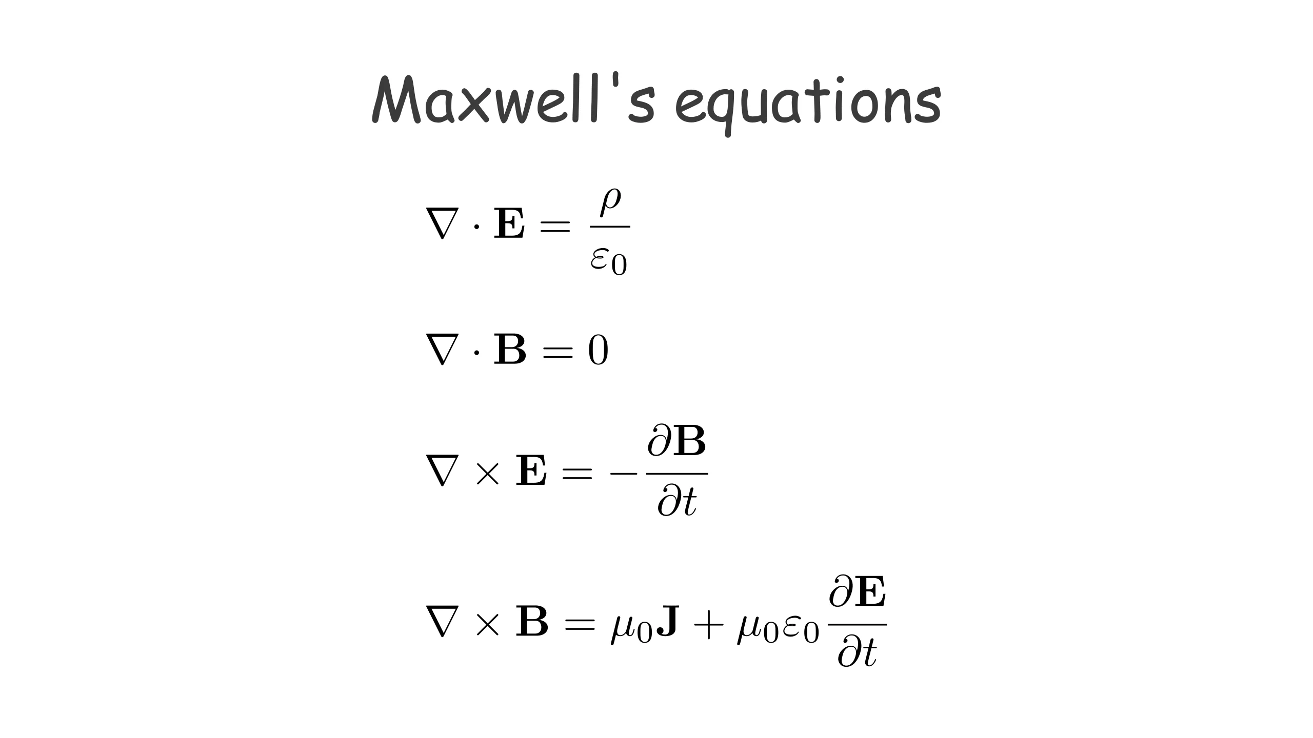 Maxwell's Equations