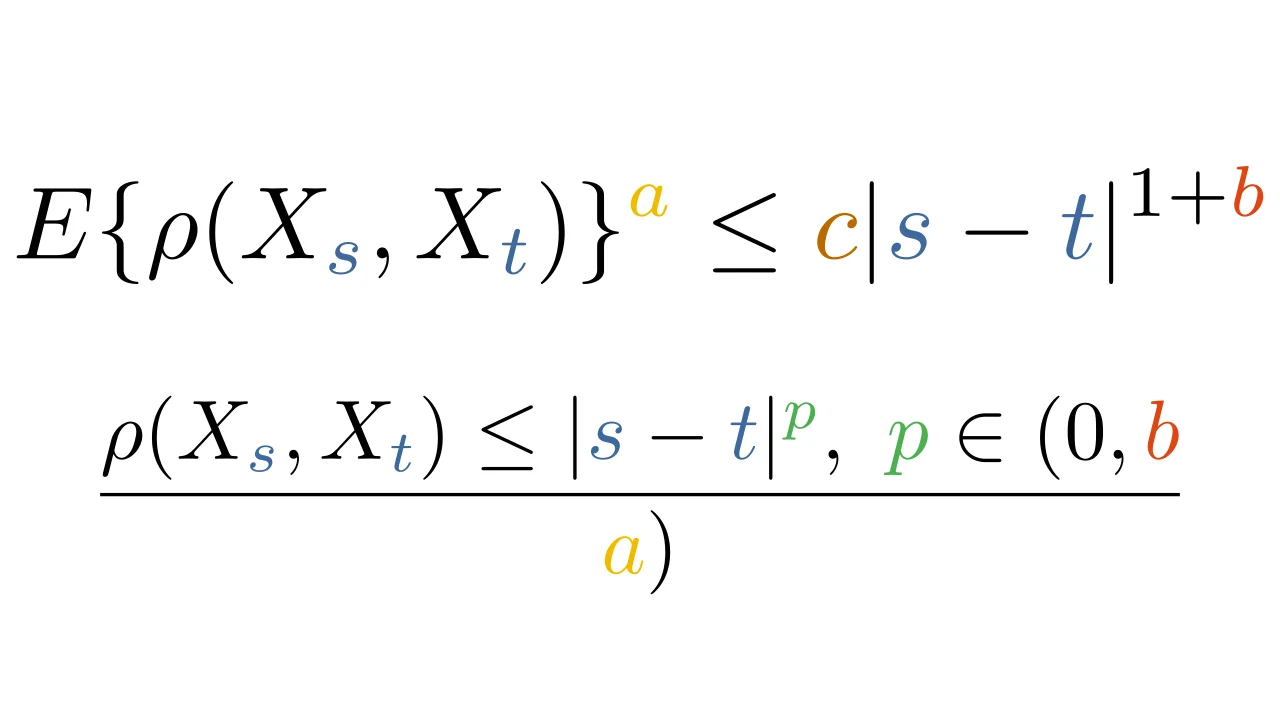 Kolmogorov continuity criteria